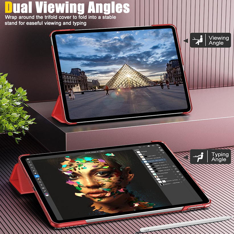 Slim Stand Hard PC Translucent Back Shell for iPad Air 11” 2024